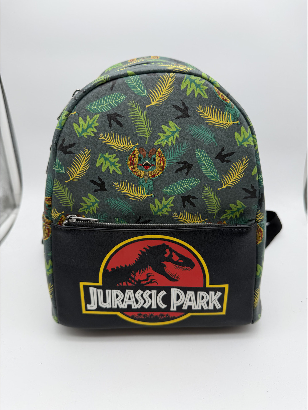 Funko Pop! Jurassic Park Mini Backpack with Leaf and Dinosaur Footprint Print